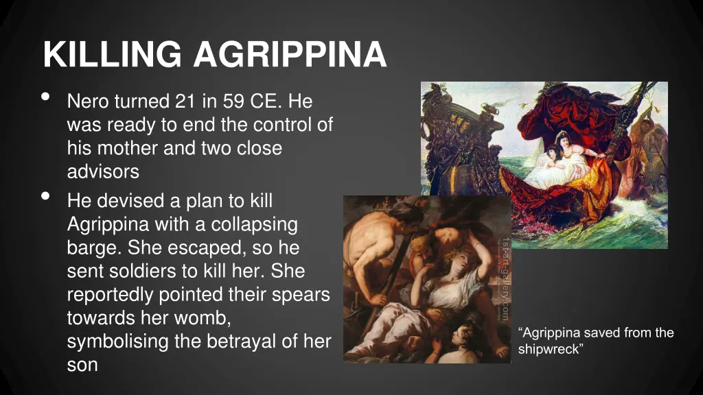 killing agrippina nero turned
