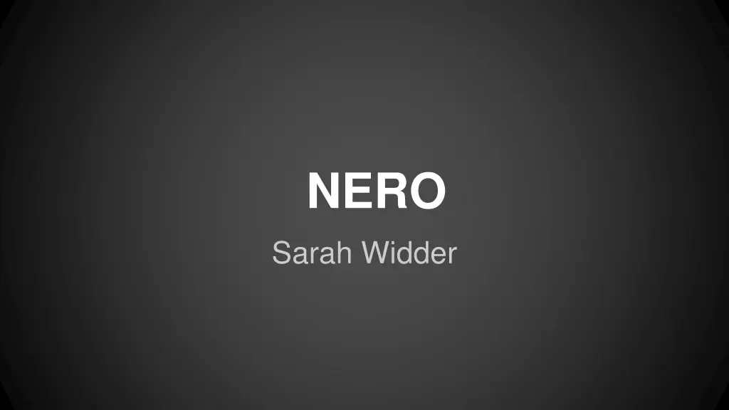 nero sarah widder
