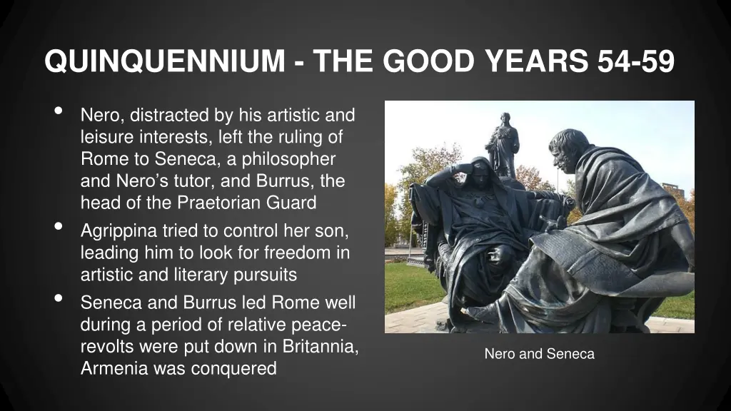 quinquennium the good years 54 59 nero distracted