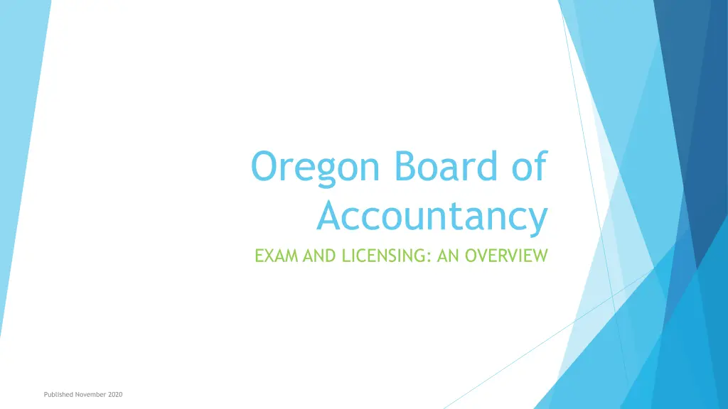 oregon board of accountancy exam and licensing
