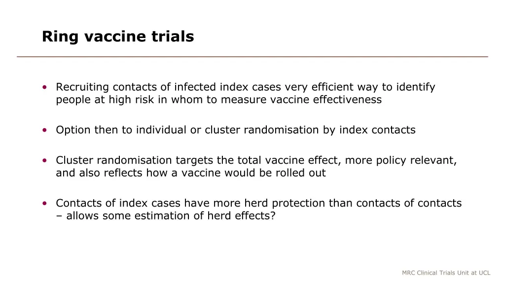 ring vaccine trials