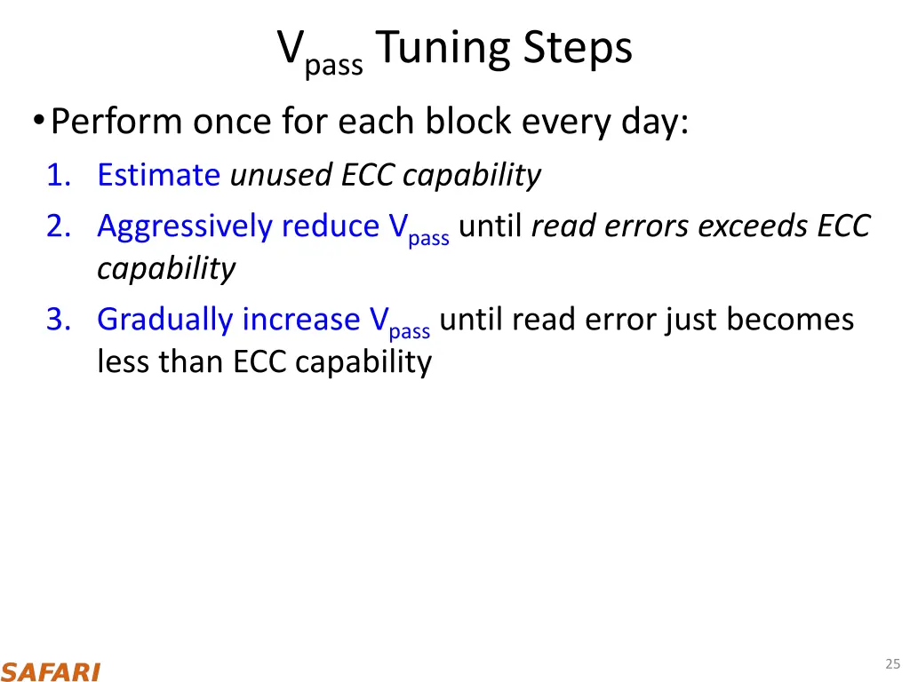 v pass tuning steps