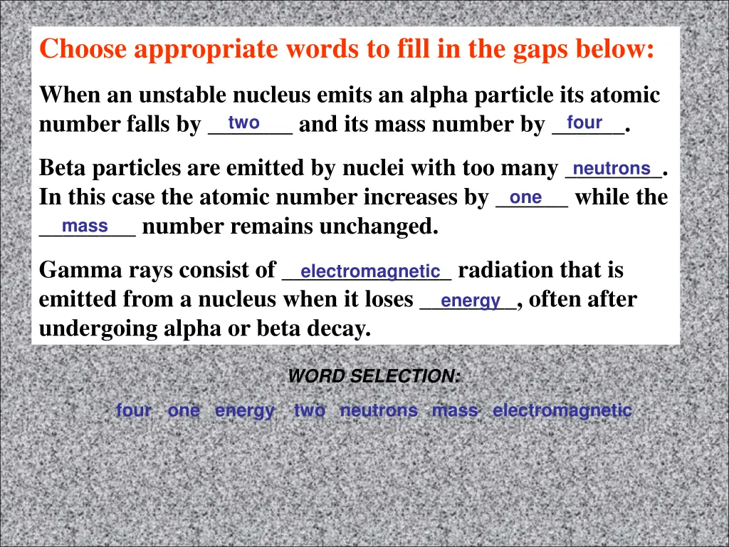 choose appropriate words to fill in the gaps below 3