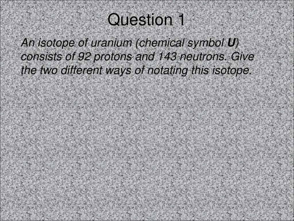 question 1