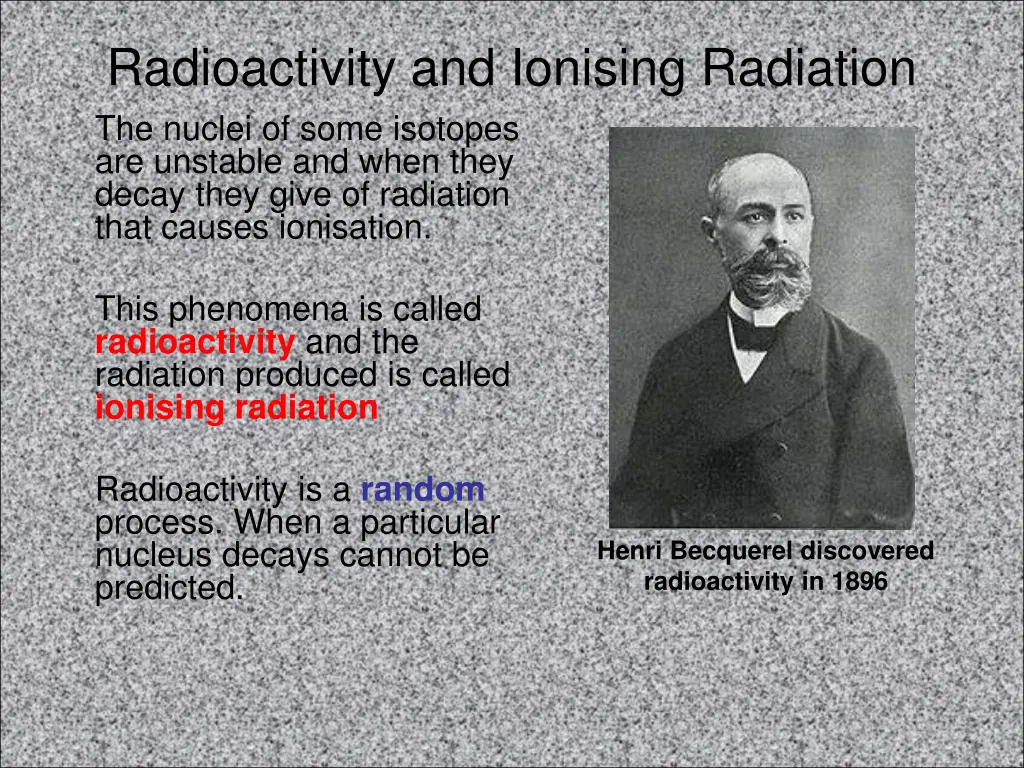 radioactivity and ionising radiation the nuclei