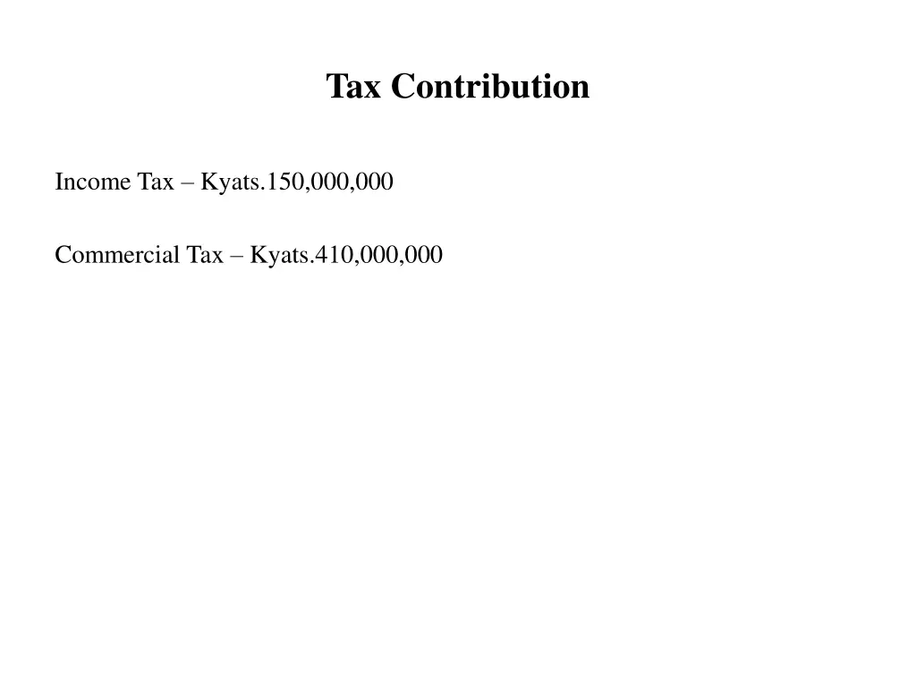 tax contribution