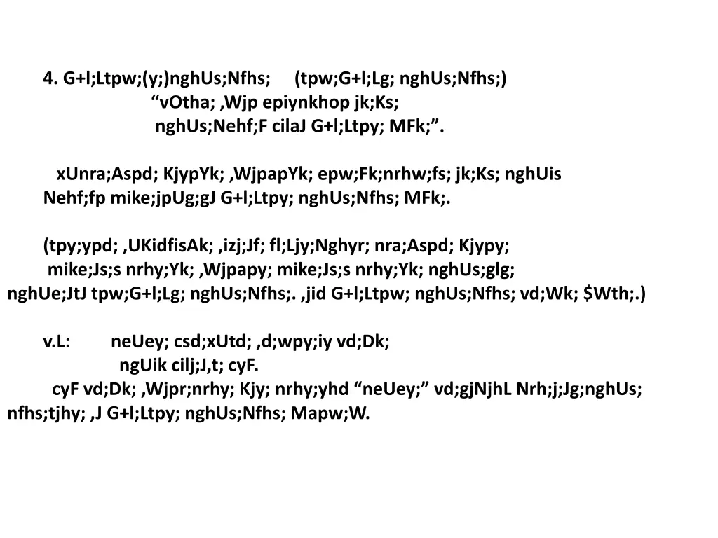 4 g l ltpw y nghus nfhs votha wjp epiynkhop