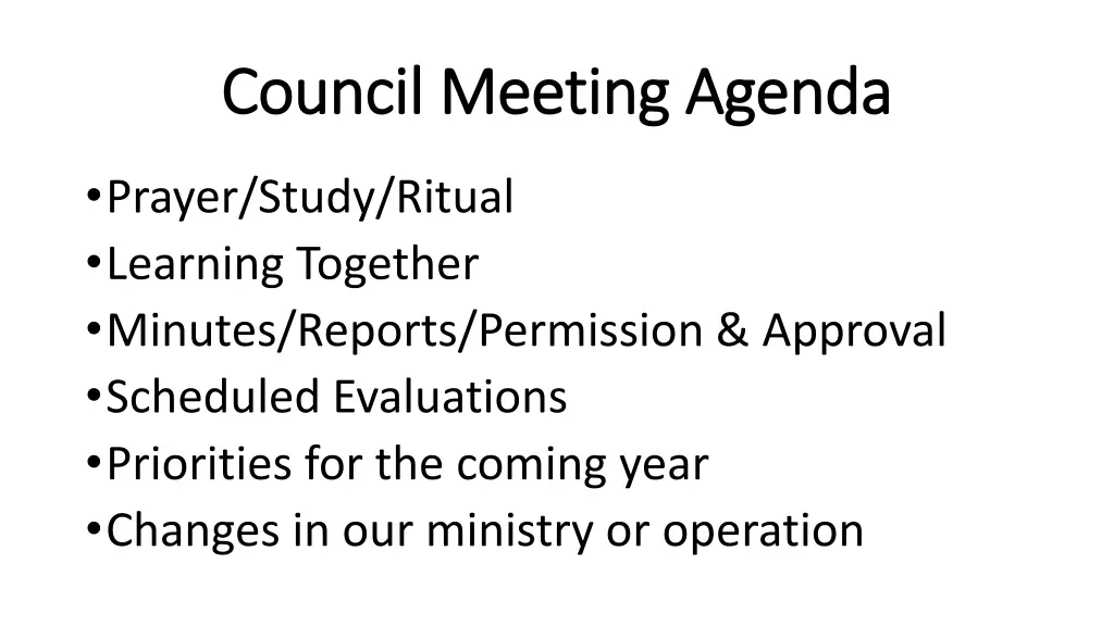 council meeting agenda council meeting agenda