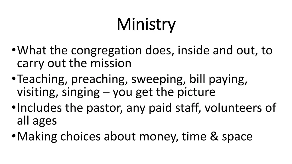 ministry ministry