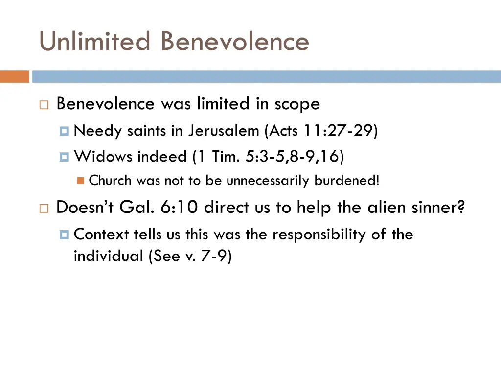 unlimited benevolence