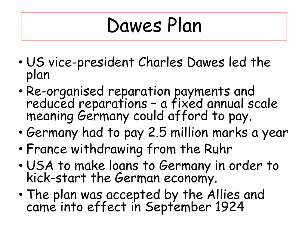 dawes plan