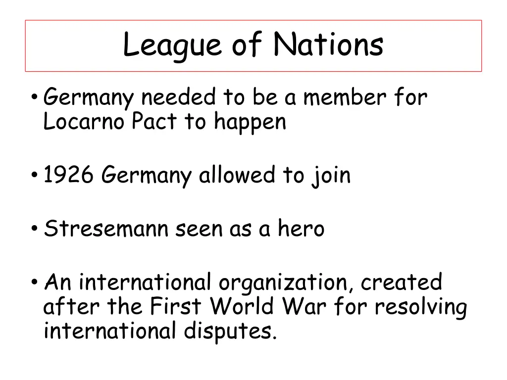league of nations