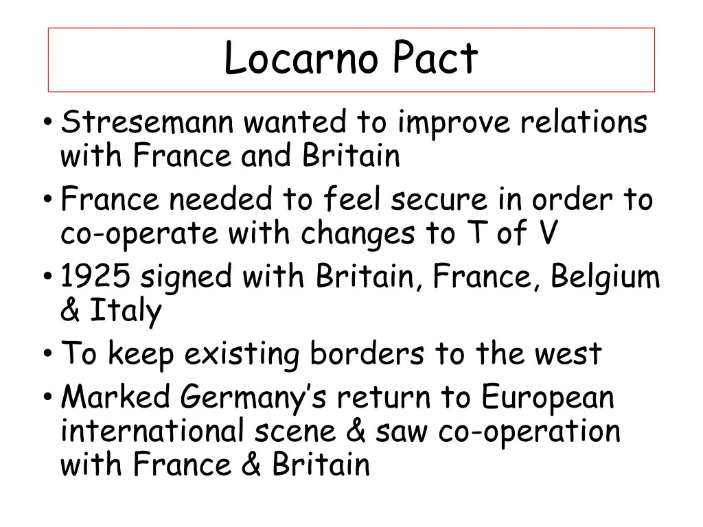 locarno pact
