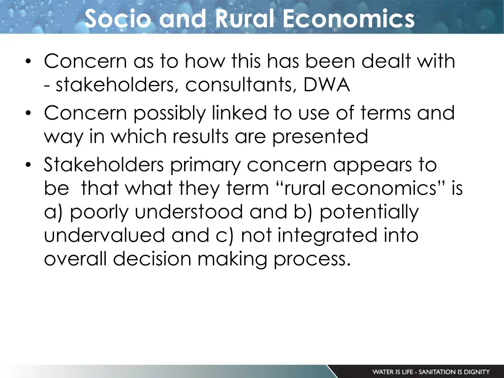 socio and rural economics