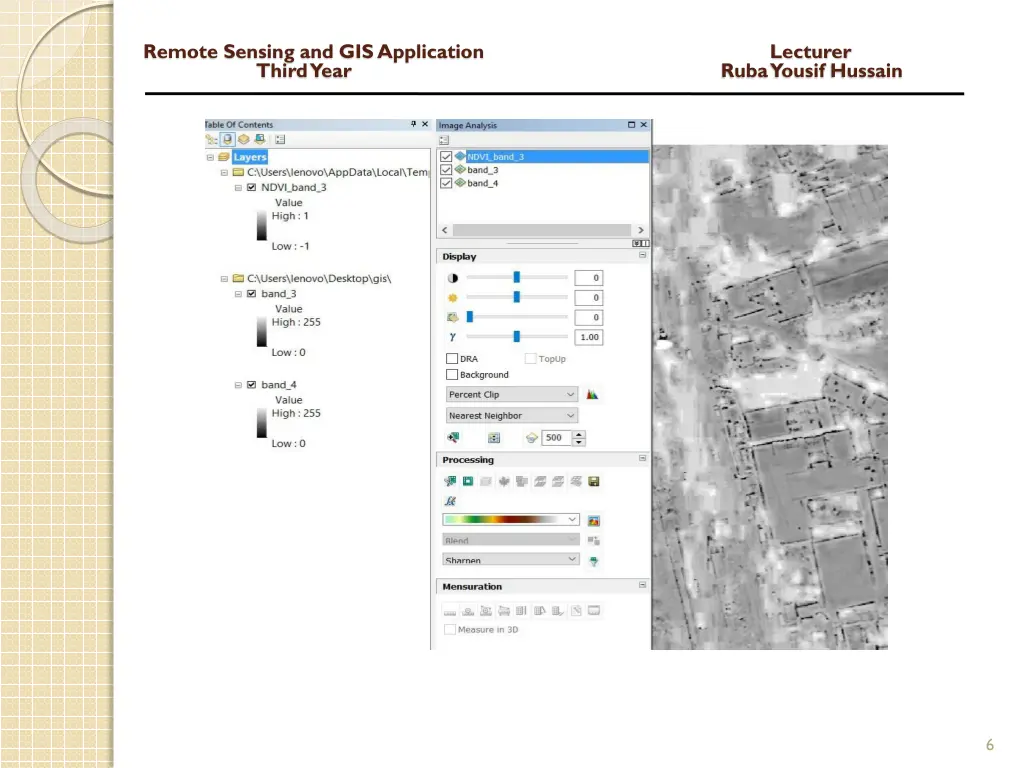remote sensing and gis application lecturer third 4