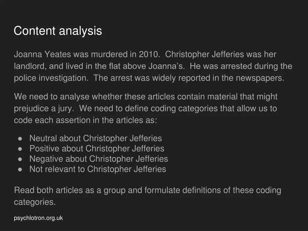 content analysis 1