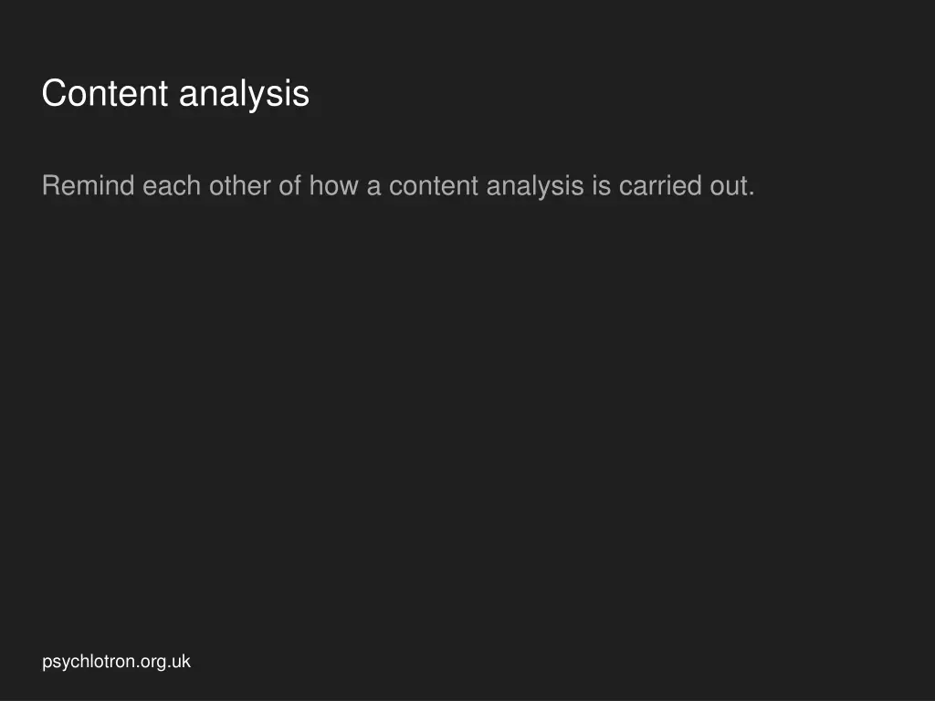 content analysis