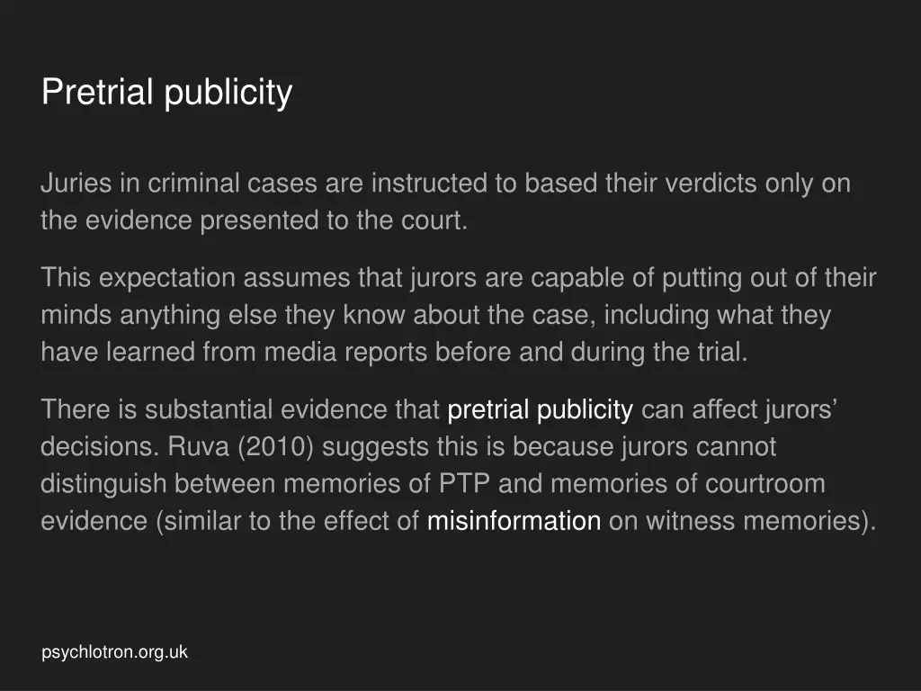pretrial publicity