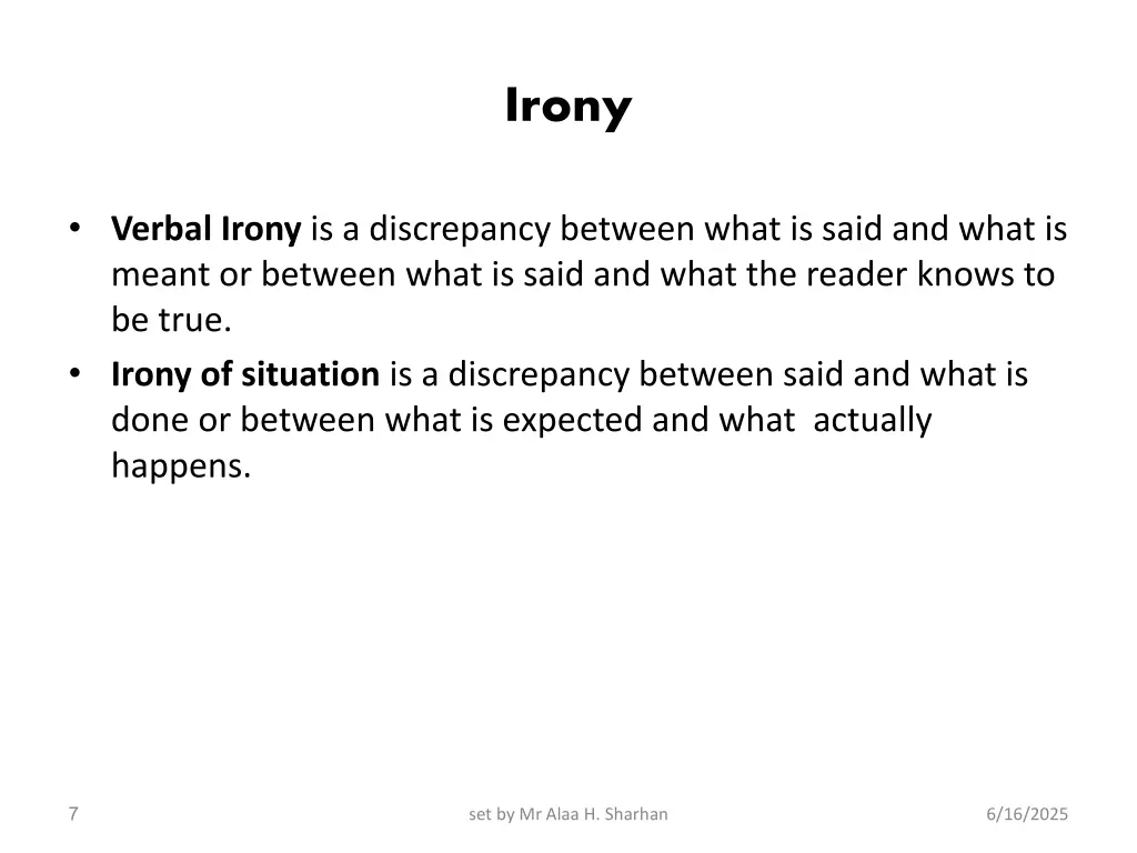 irony