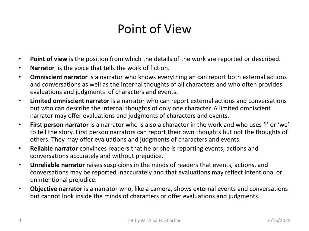 point of view