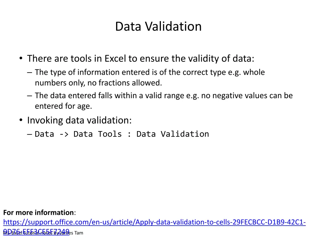 data validation