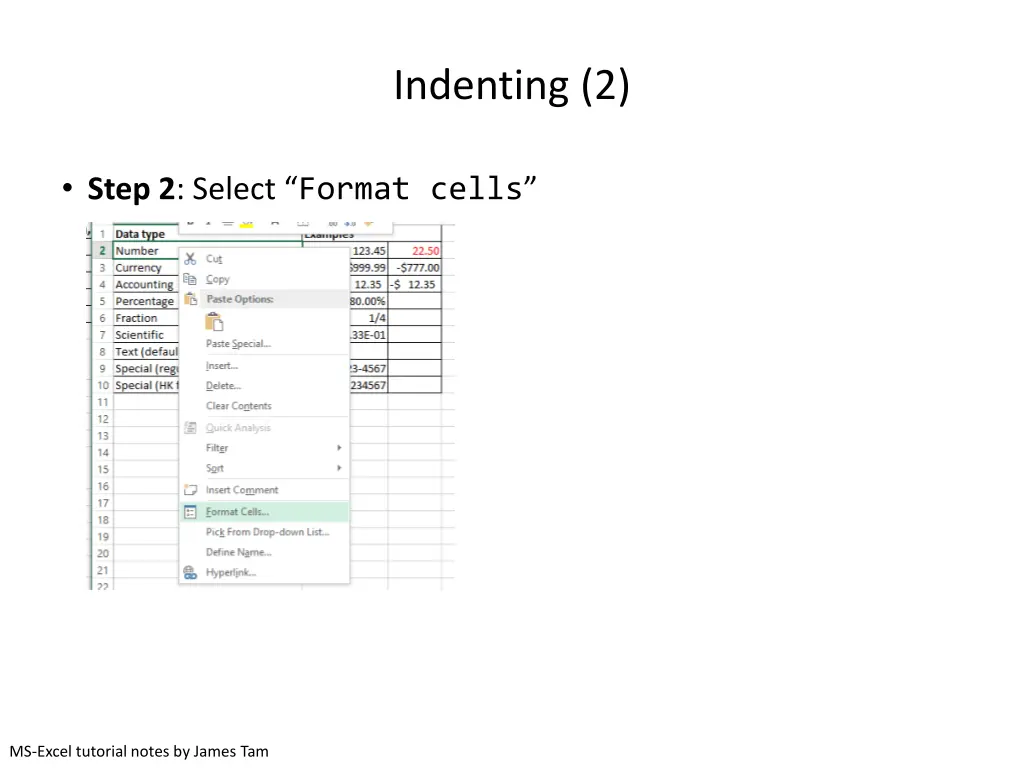indenting 2
