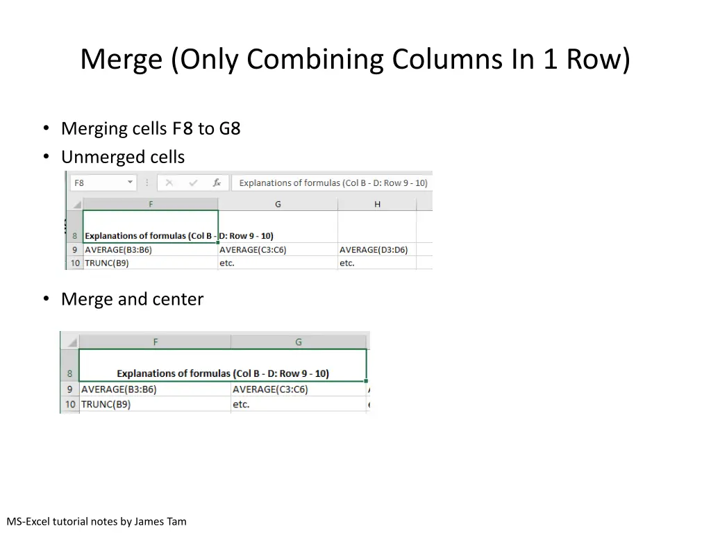merge only combining columns in 1 row