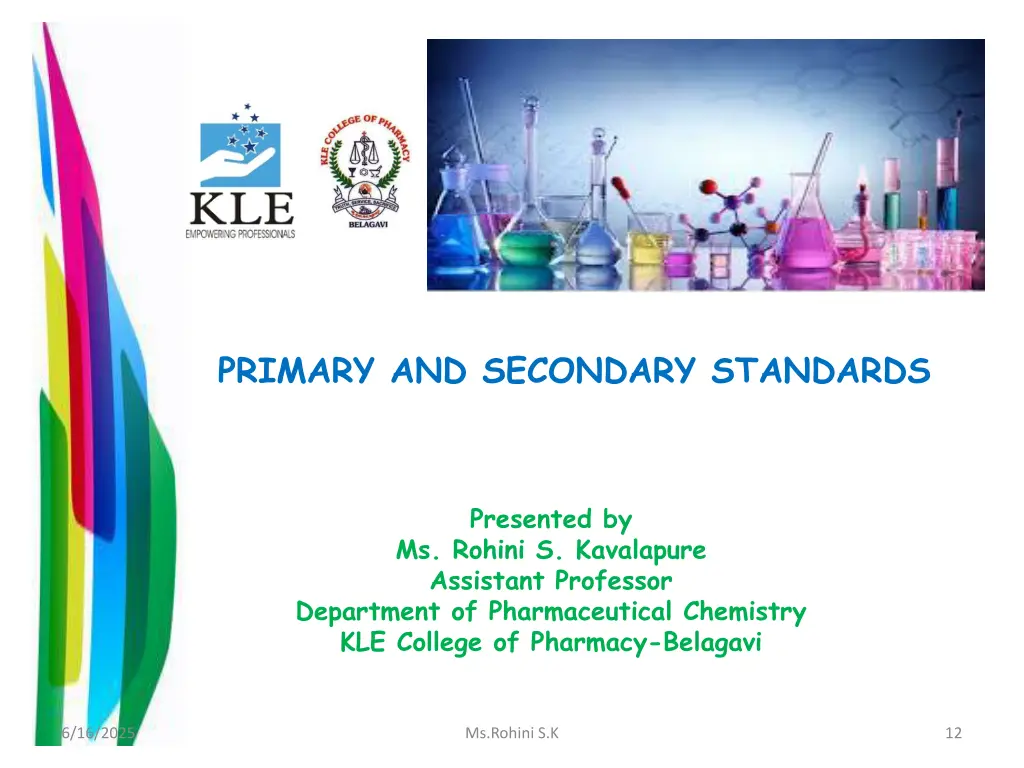 primary and secondary standards