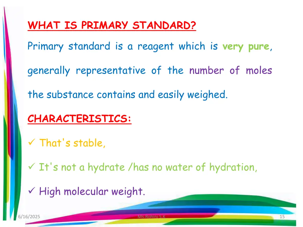 what is primary standard