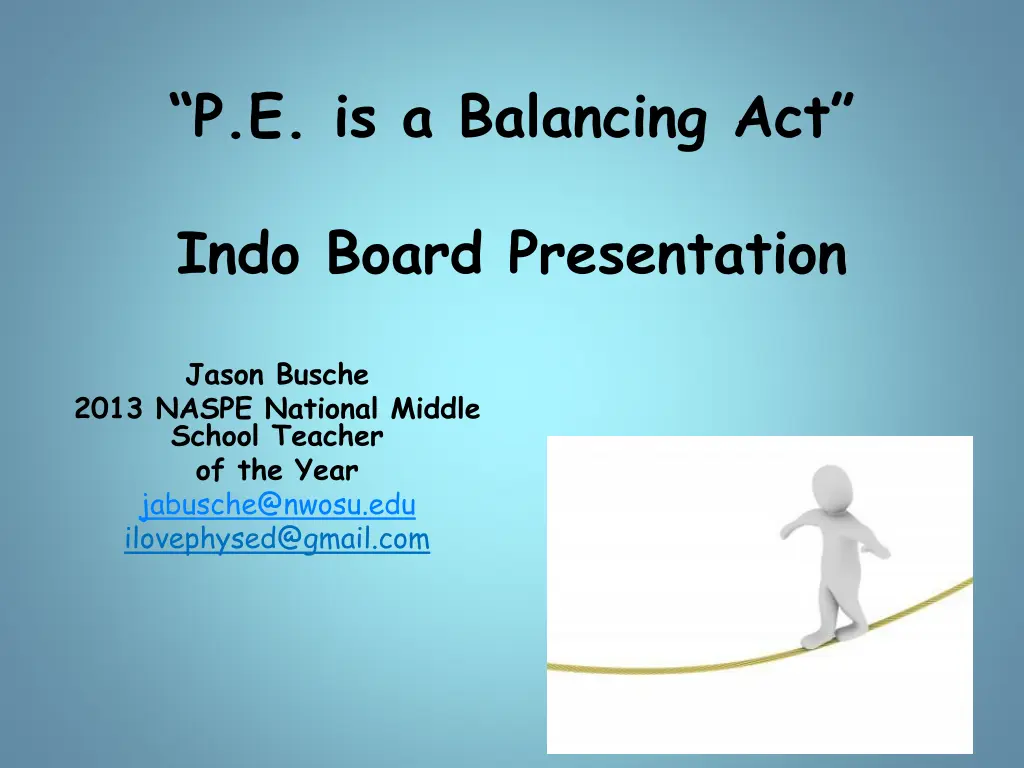 p e is a balancing act