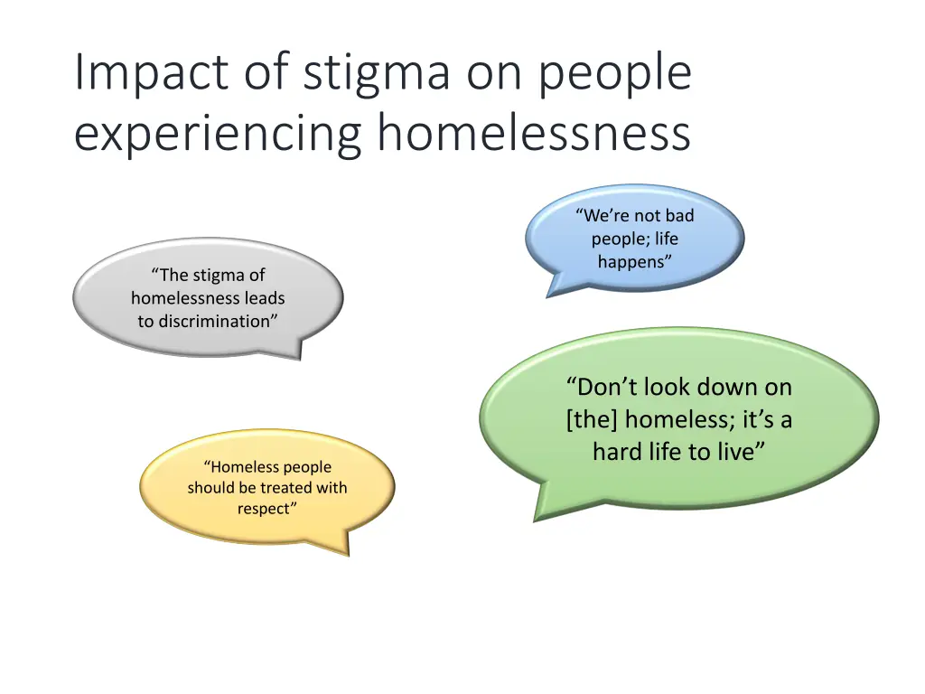 impact of stigma on people experiencing
