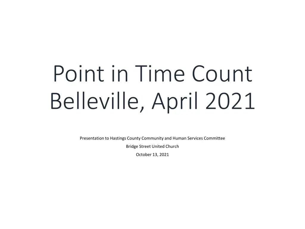 point in time count belleville april 2021