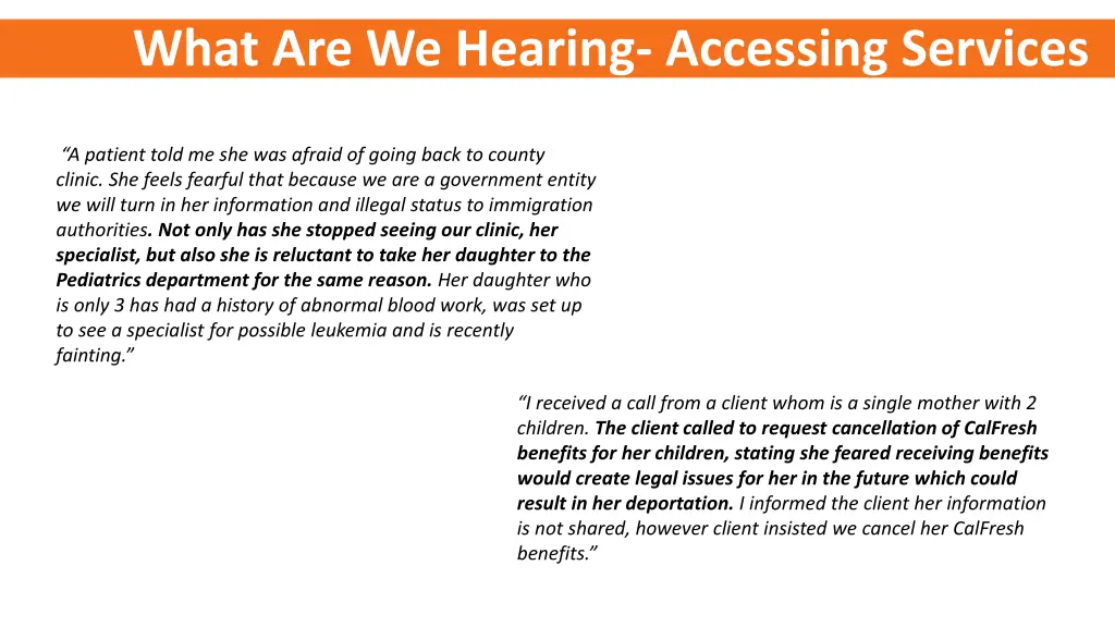 what are we hearing accessing services