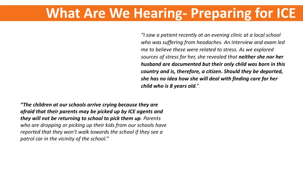 what are we hearing preparing for ice