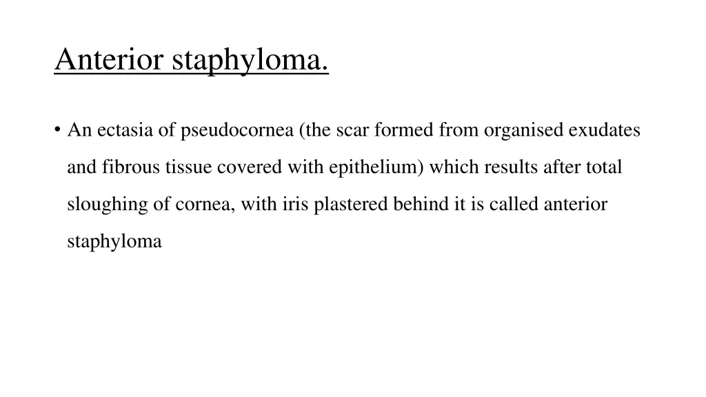 anterior staphyloma