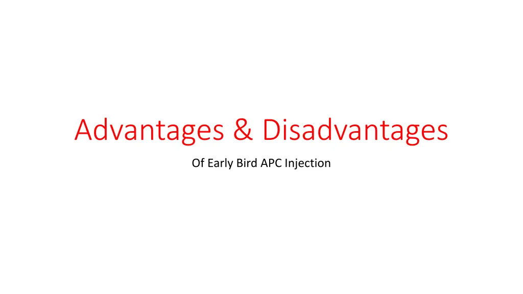 advantages disadvantages