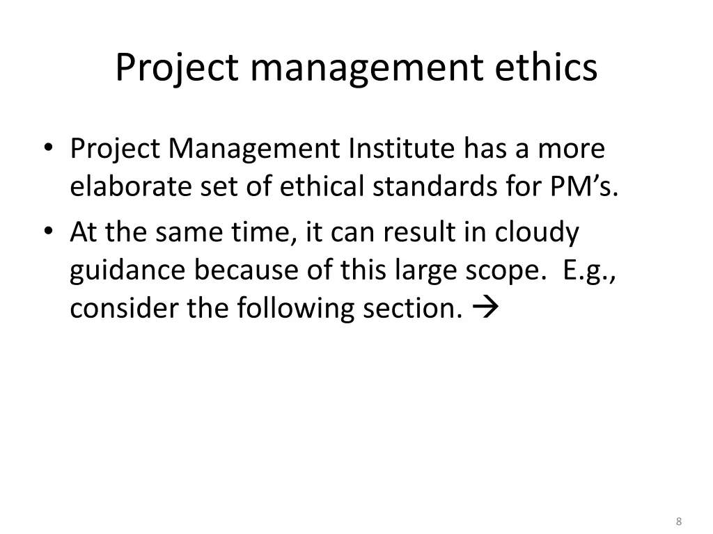 project management ethics
