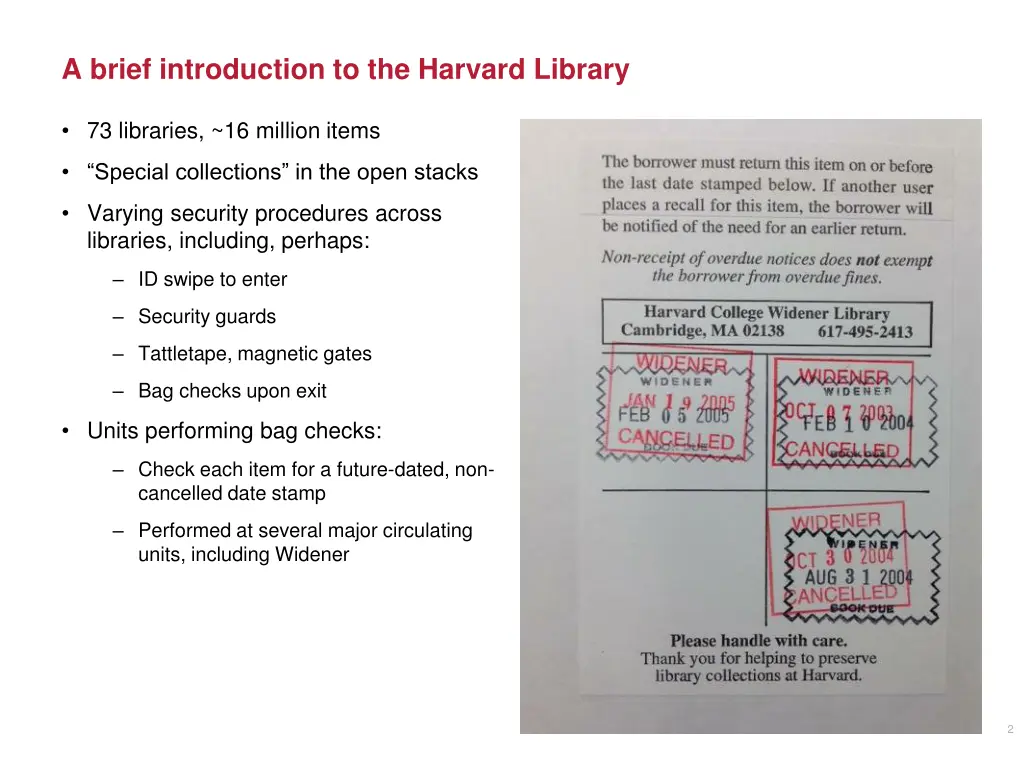 a brief introduction to the harvard library