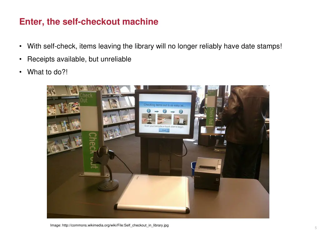 enter the self checkout machine