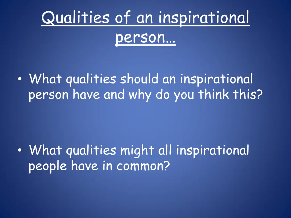 qualities of an inspirational person