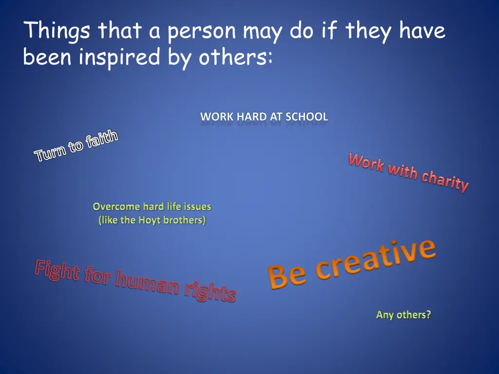 things that a person may do if they have been