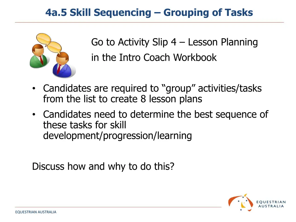 4a 5 skill sequencing grouping of tasks