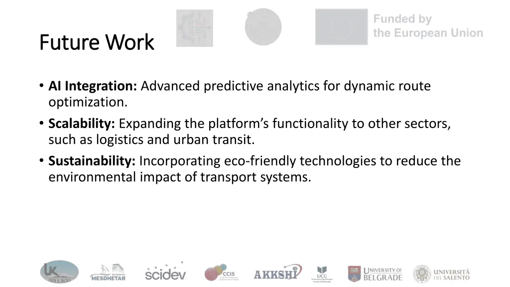 future future work