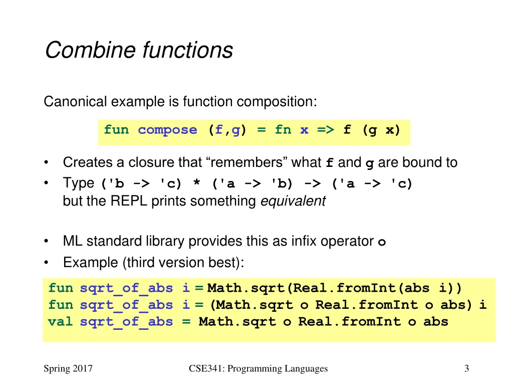 combine functions