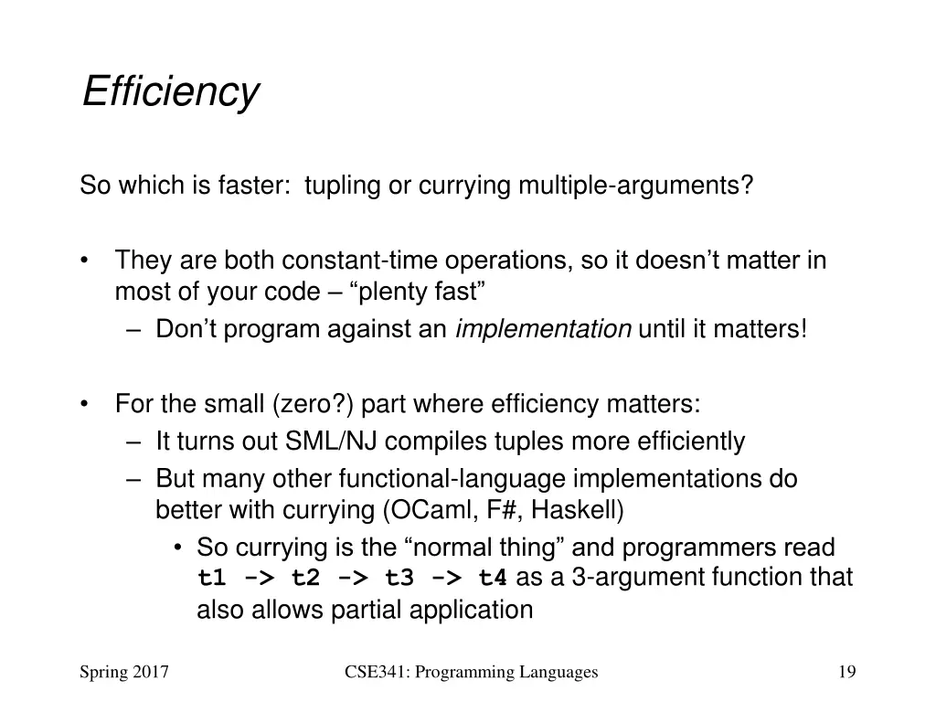 efficiency