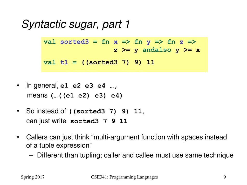 syntactic sugar part 1