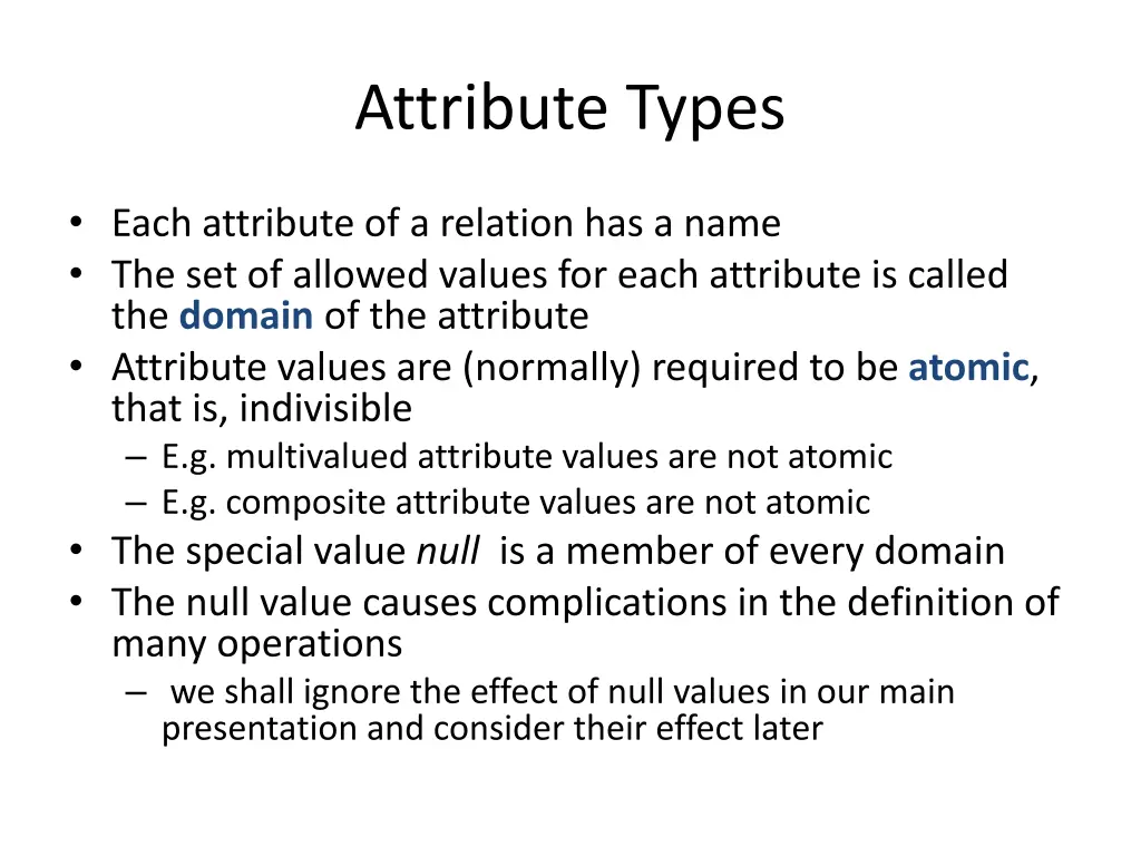 attribute types