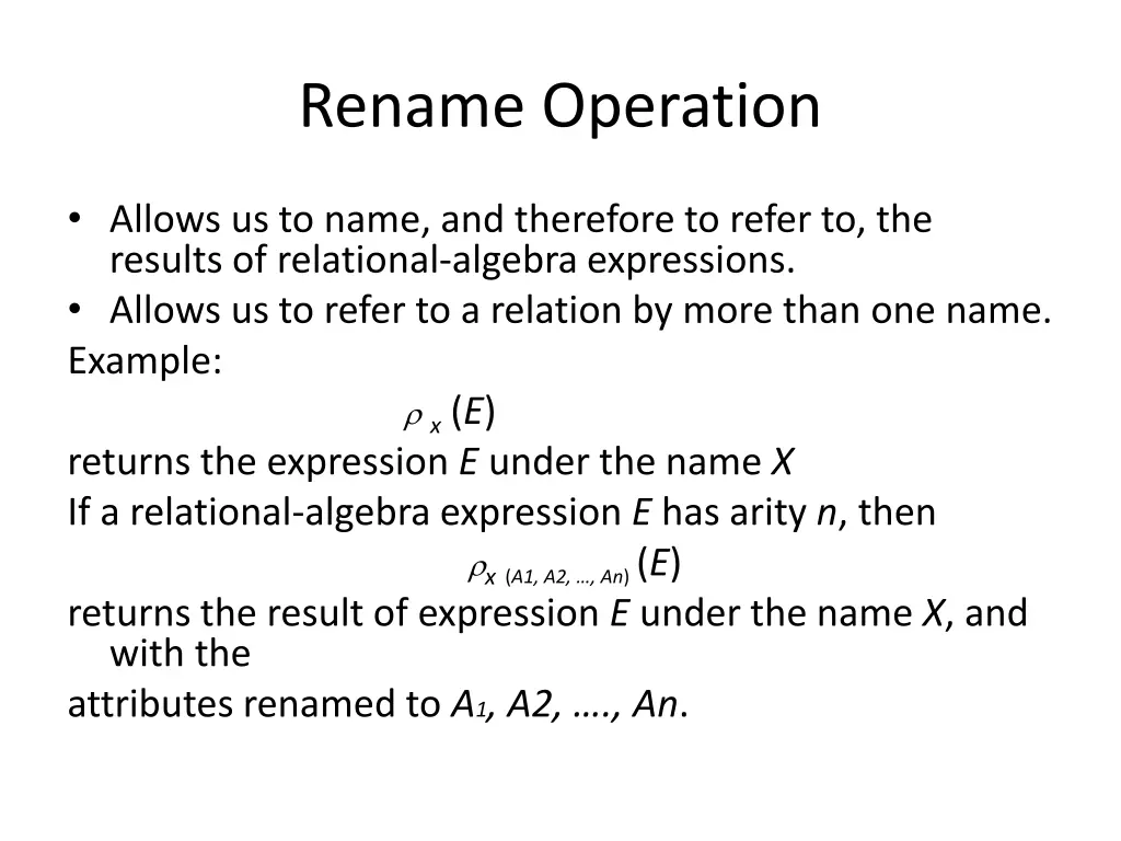 rename operation