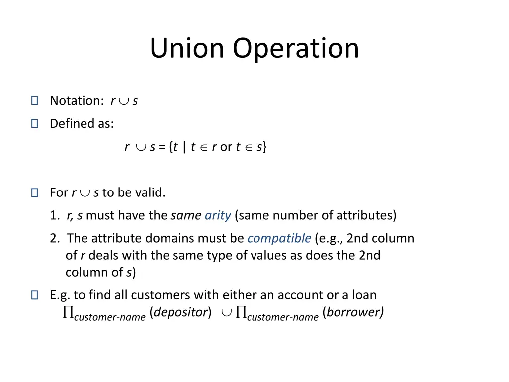 union operation