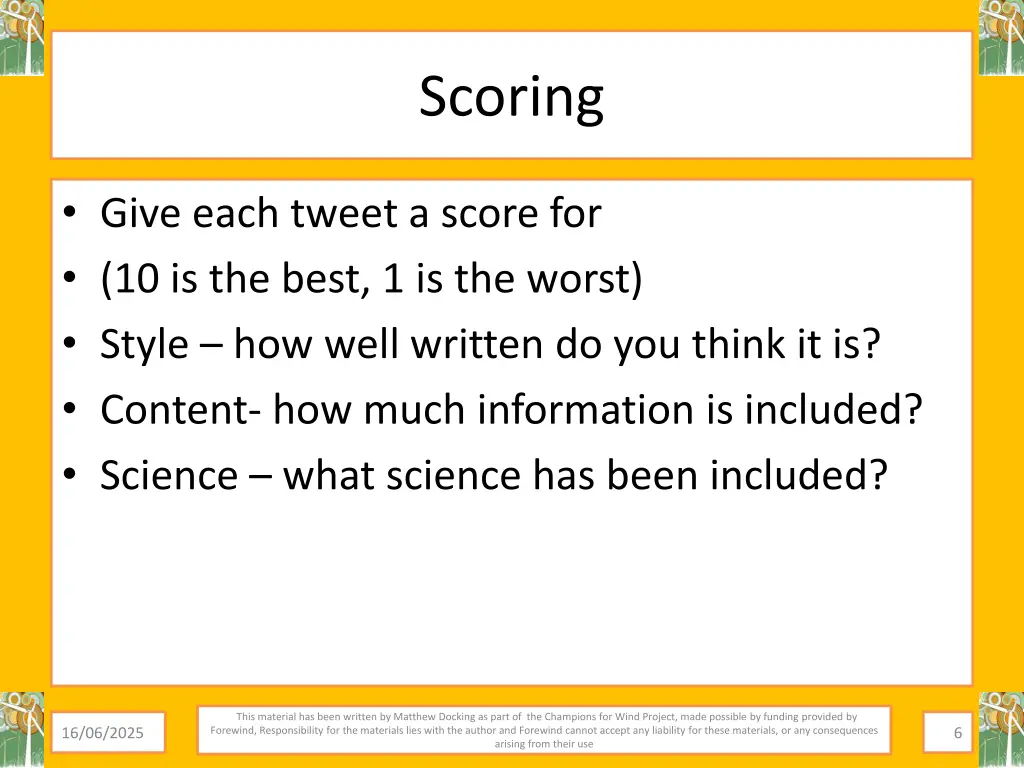 scoring